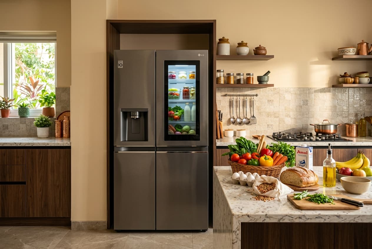 Technician repairing home appliance